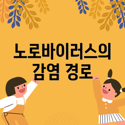 노로바이러스의 감염 경로