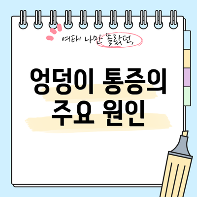 엉덩이 통증의 주요 원인
