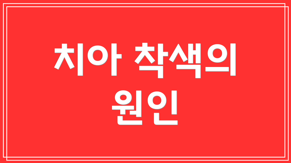 치아 착색의 원인