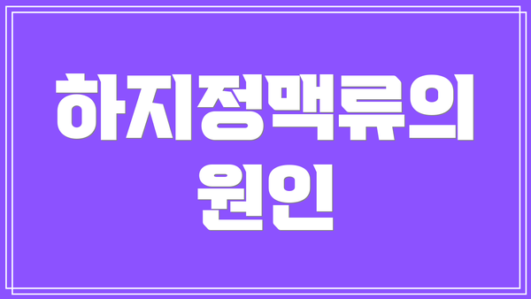 하지정맥류의 원인