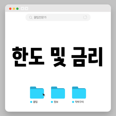 한도 및 금리