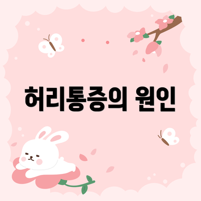 허리통증의 원인