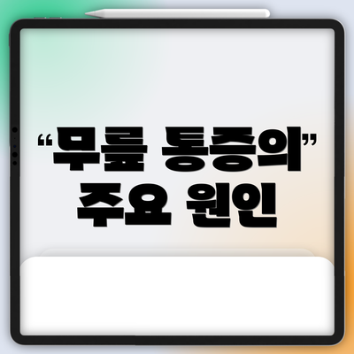 무릎 통증의 주요 원인