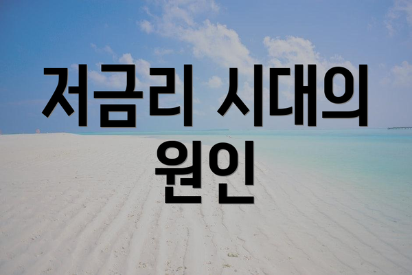 저금리 시대의 원인