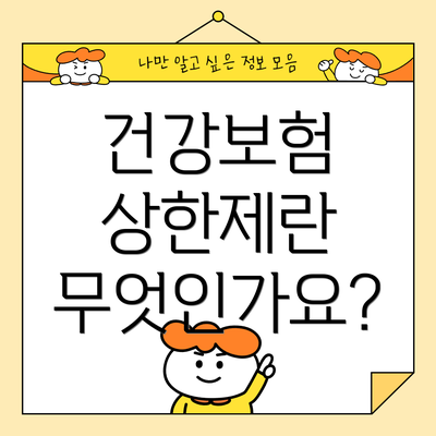 건강보험 상한제란 무엇인가요?