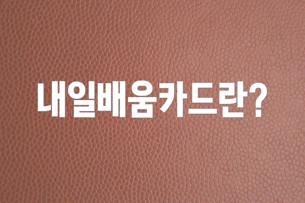 내일배움카드란?