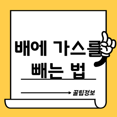 배에 가스를 빼는 법