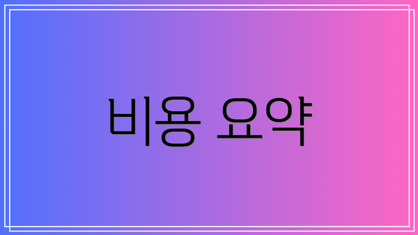 비용 요약