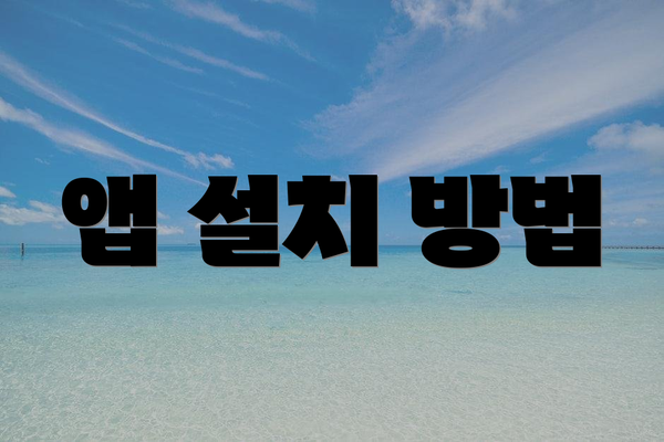 앱 설치 방법