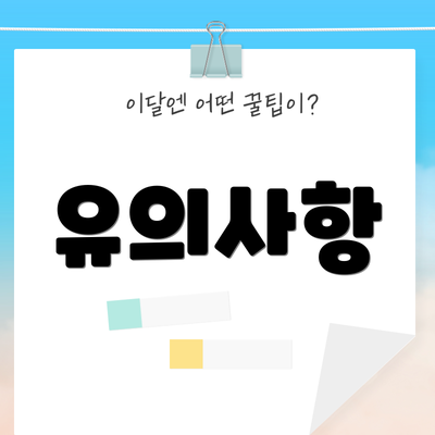 유의사항