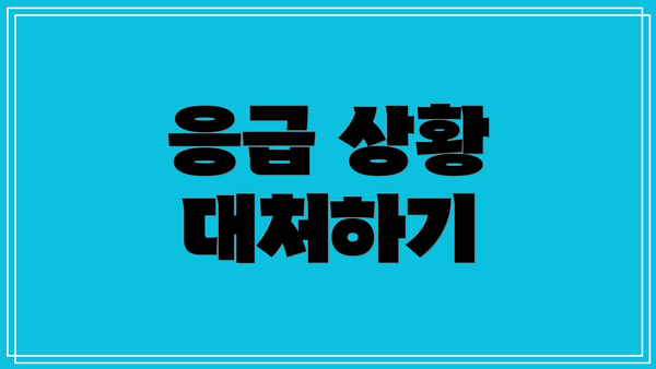 응급 상황 대처하기