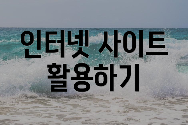 인터넷 사이트 활용하기