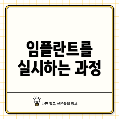 임플란트를 실시하는 과정