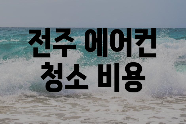 전주 에어컨 청소 비용