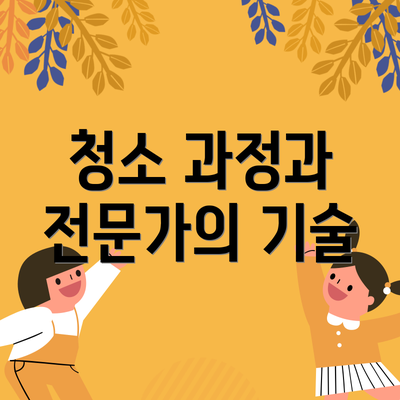 청소 과정과 전문가의 기술