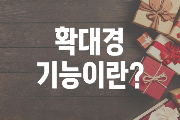 확대경 기능이란?