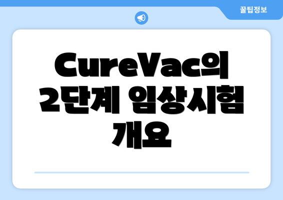 CureVac의 2단계 임상시험 개요