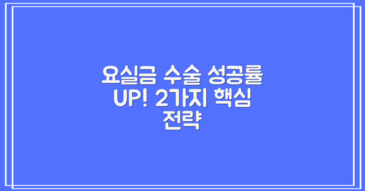 요실금 수술, 성공률을 높이는 2가지 핵심 전략