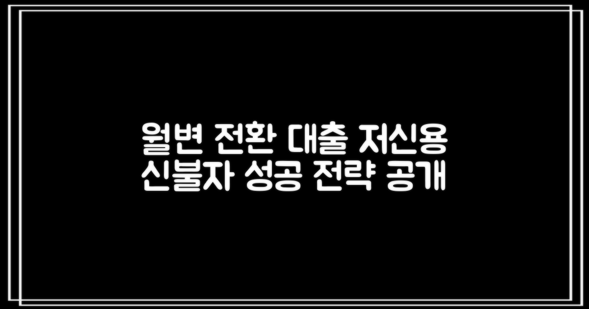 저신용 신불자, 월변 전환 대출 성공 전략 가이드