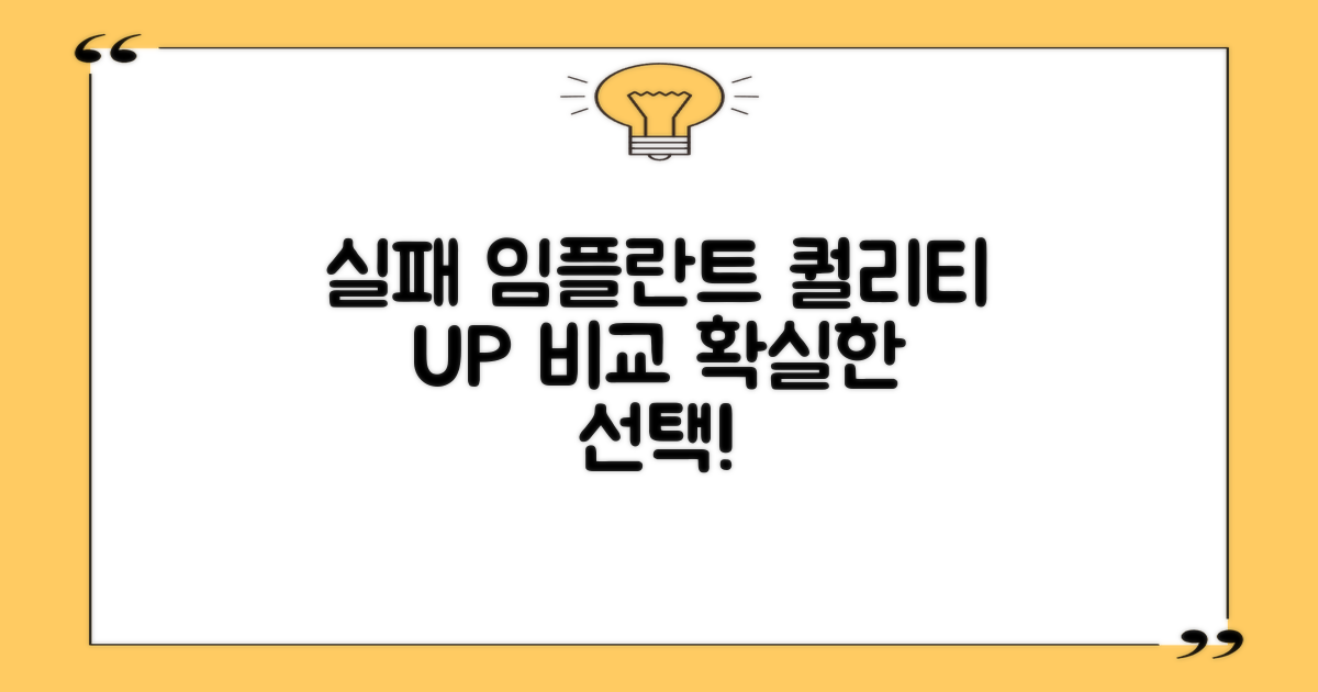 실패율 낮은 임플란트, 퀄리티 비교