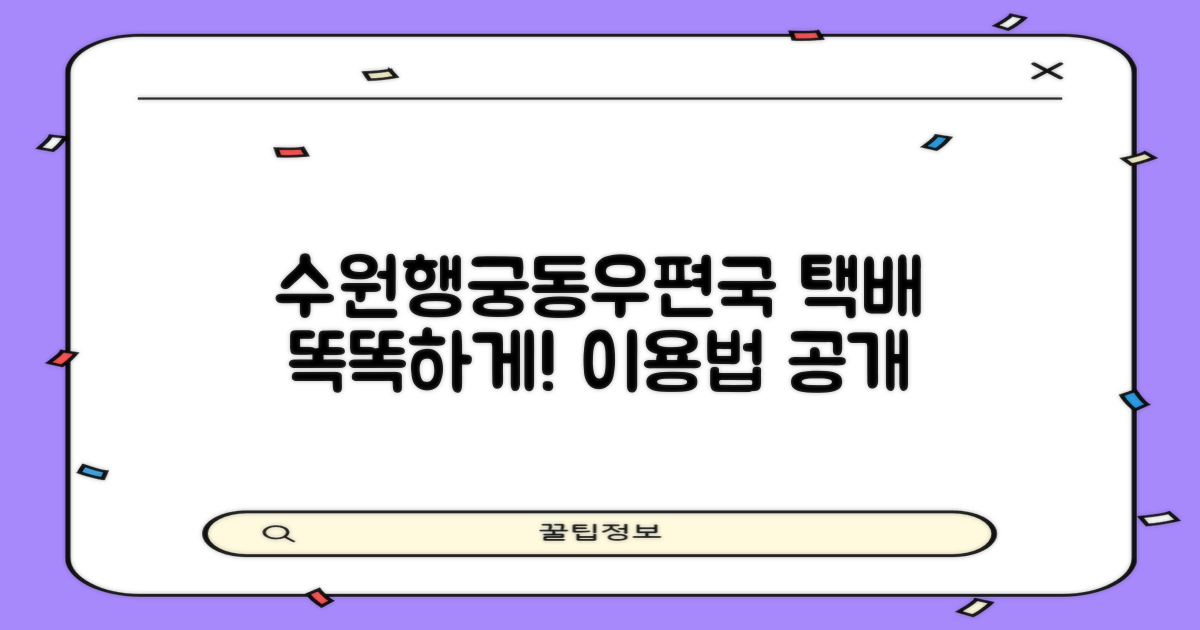 수원행궁동우편취급국: 택배 이용, 똑똑하게 준비하기