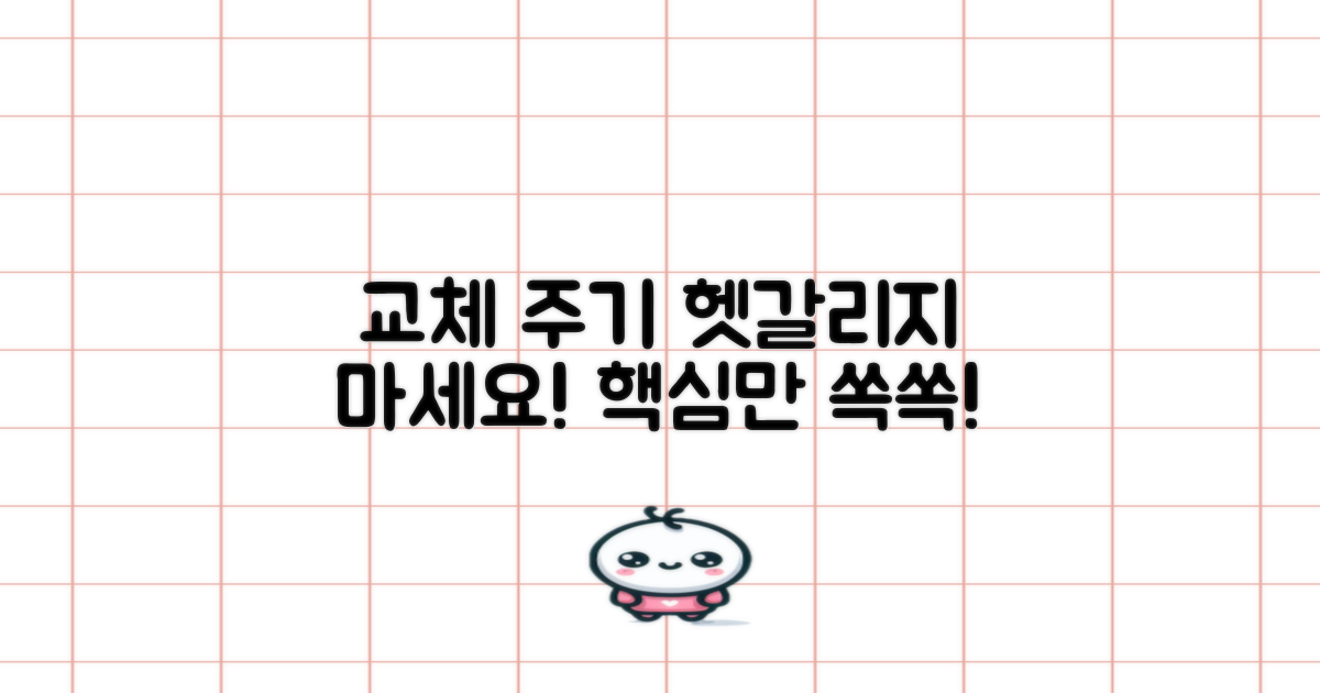교체 주기, 헷갈리지 마세요!