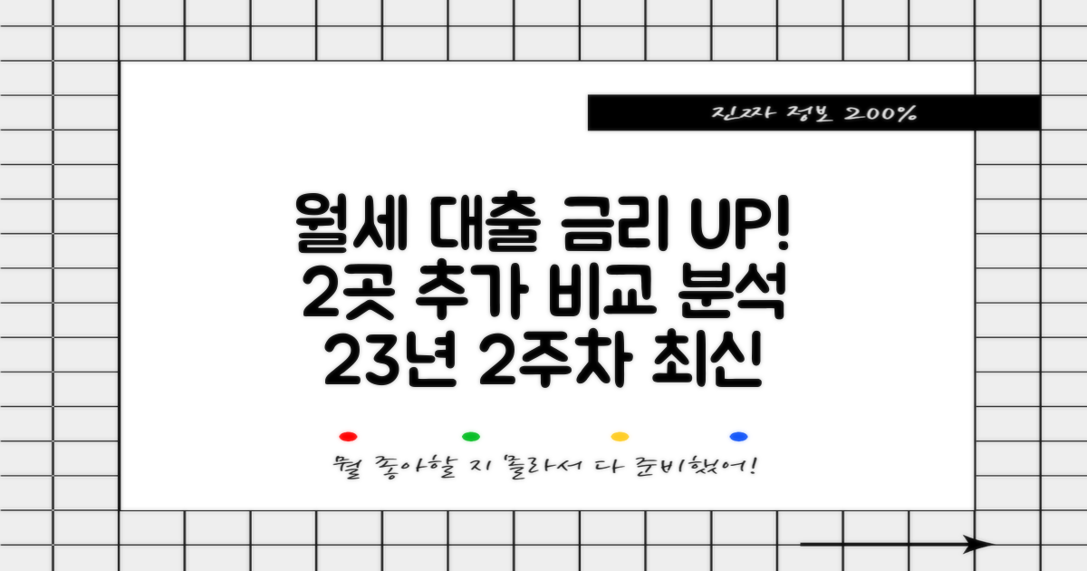 2곳 추가 혜택 비교 분석: 23년 2주차 월세 보증금 대출 금리 비교