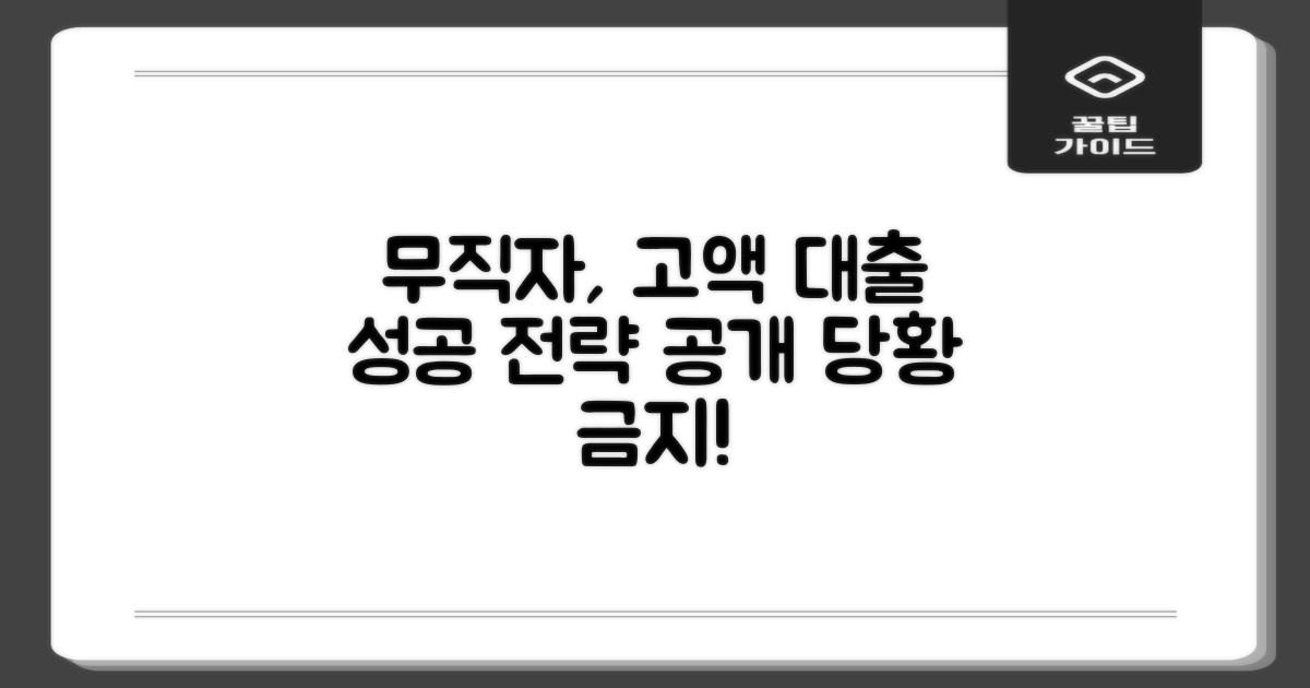 무직자 고액 대출, 어떻게 가능할까? 실패 없는 전략 공개