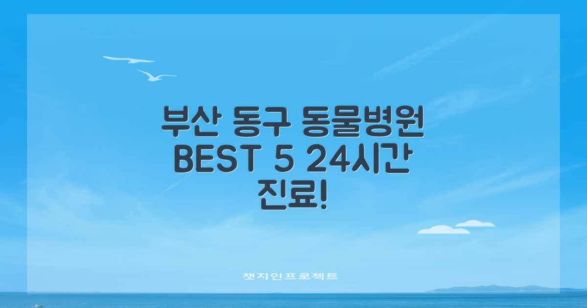 부산 동구 동물병원 BEST 5: 24시간 진료, 믿음직한 선택