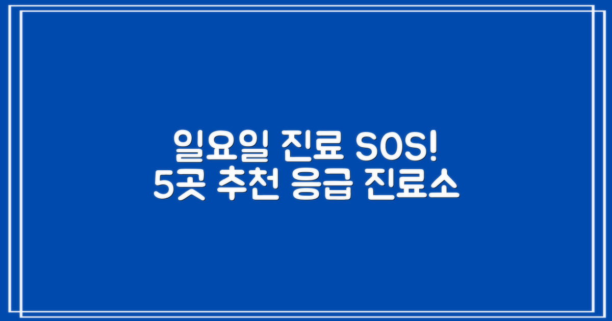 5곳 추천: 일요일 진료